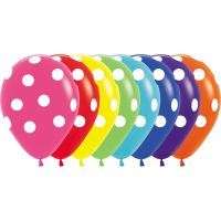 11" Polka Dots Assortment (50pcs) Balloons
