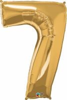 34" Gold Number 7 Balloon