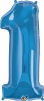 34" Sapphire Blue Number 1 Balloon