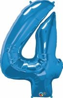 34" Sapphire Blue Number 4 Balloon
