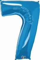 34" Sapphire Blue Number 7 Balloon