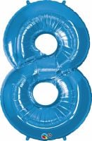 34" Sapphire Blue Number 8 Balloon