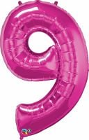 34" Magenta Number 9 Balloon