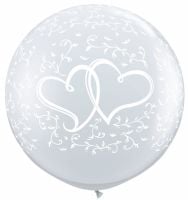 36" Entwined Heart-A-Round (2pcs) Balloons