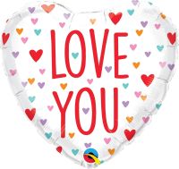 18" Love You Little Hearts Balloon