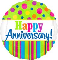 18" Bright Anniversary Balloon
