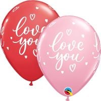 11" Love You Casual Script (50pcs) Balloons