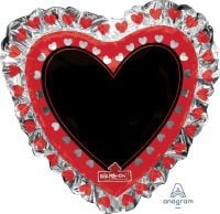 SuperShape Write-On Heart Blackboard (non-packaged) Balloon