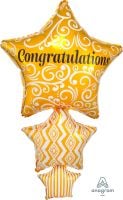 SuperShape Congratulations Stacked Star Balloon