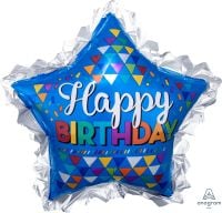 SuperShape Happy Birthday Primary sketchy patterns Balloon
