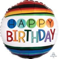 18" Rainbow Birthday Balloon