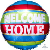 18" Welcome Home Colorful Stripes Balloon