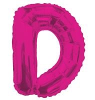 14" Pink Letter D Balloon