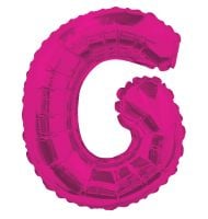 14" Pink Letter G Balloon