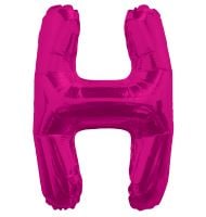 14" Pink Letter H Balloon