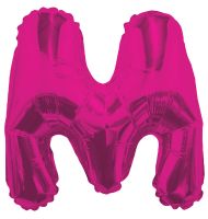 14" Pink Letter M Balloon