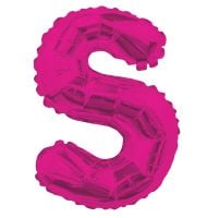 14" Pink Letter S Balloon