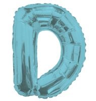 14" Light Blue Letter D Balloon