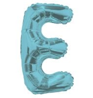 14" Light Blue Letter E Balloon