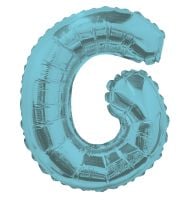 14" Light Blue Letter G Balloon