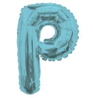 14" Light Blue Letter P Balloon
