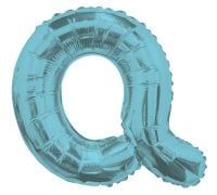 14" Light Blue Letter Q Balloon