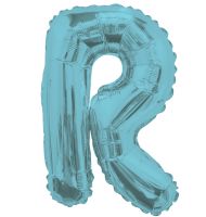 14" Light Blue Letter R Balloon
