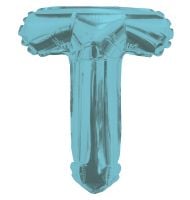 14" Light Blue Letter T Balloon