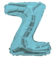 14" Light Blue Letter Z Balloon