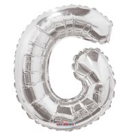 14" Silver Letter G Balloon