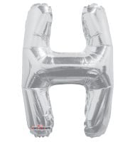 14" Silver Letter H Balloon