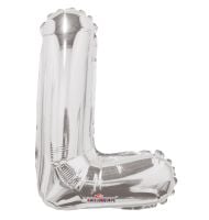 14" Silver Letter L Balloon
