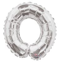 14" Silver Letter O Balloon