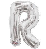 14" Silver Letter R Balloon