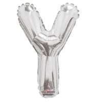 14" Silver Letter Y Balloon