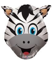 Mini Shape Zebra Head Balloon