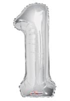 14" Silver Number 1 Balloon