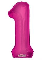 14" Pink Number 1 Balloon