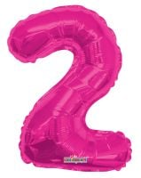 14" Pink Number 2 Balloon