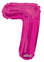 14" Pink Number 7 Balloon