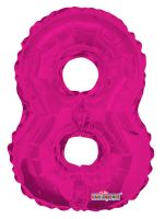 14" Pink Number 8 Balloon