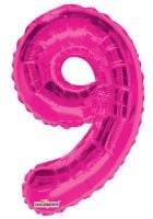 14" Pink Number 9 Balloon