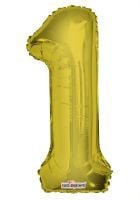 14" Gold Number 1 Balloon