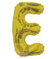 14" Gold Letter E Balloon