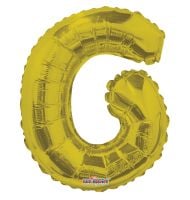14" Gold Letter G Balloon