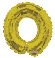 14" Gold Letter O Balloon