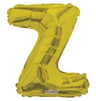 14" Gold Letter Z Balloon