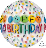 Orbz Happy Birthday Rainbow Balloon