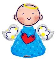 28" Blue Angel Shape Balloon