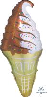 SuperShape Holographic Ice Cream Cone Balloon